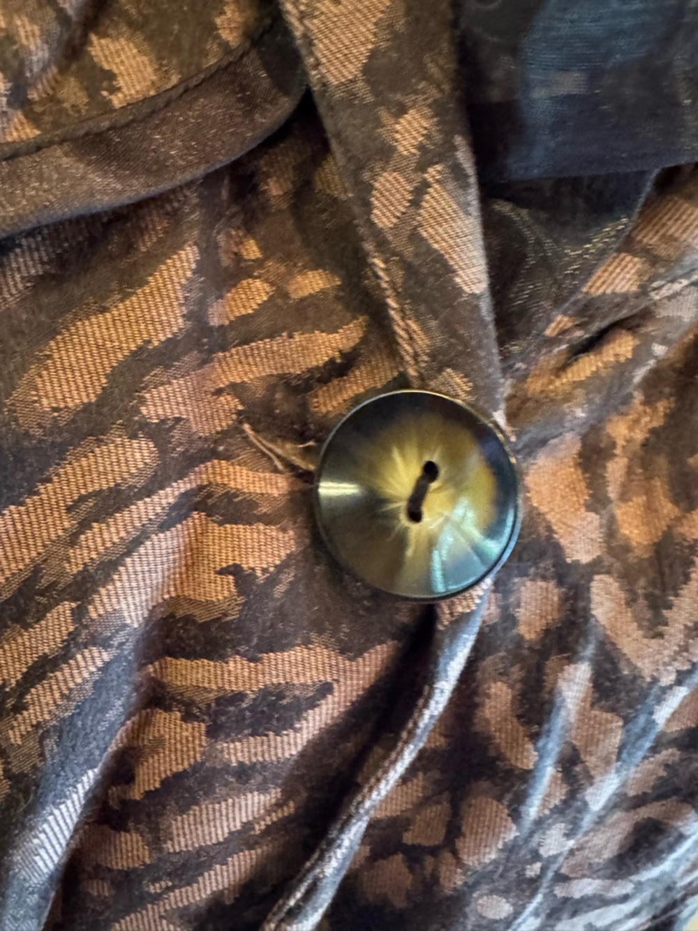 Vintage Y2K Leopard Print Black Tulle Ruffle Belt Trench Coat Avant Garde Small - Picture 11 of 12